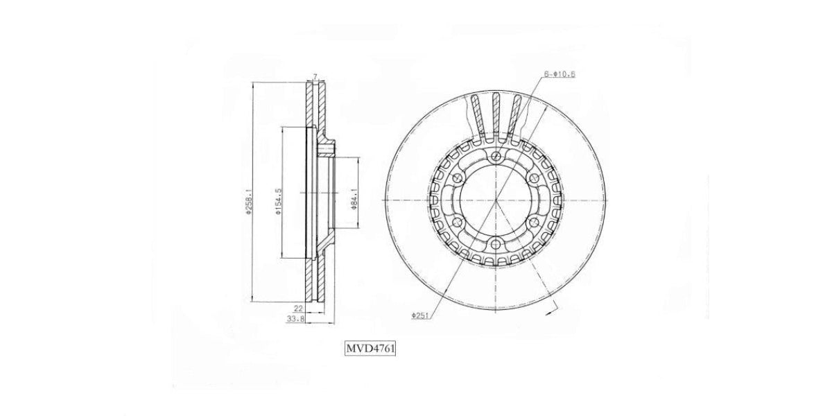 Brake Disc Vented Front Mitsubishi Colt 4G32,4G63,4D56,4D54 1994-1999 (Single) at Modern Auto Parts!