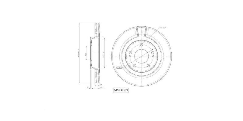 Brake Disc Vented Front Mitsubishi Outlander 2003-2014 (Single) at Modern Auto Parts!