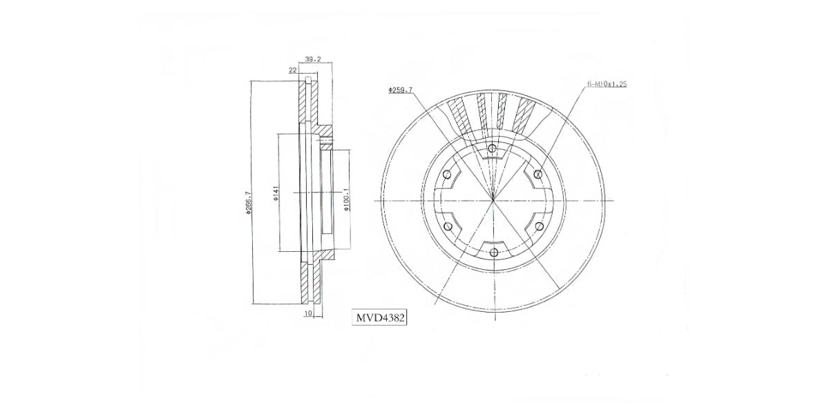 Brake Disc Vented Front Nissan 1 Tonner 88-99,Hardbody 99-08,Sani 92-96 (Single) at Modern Auto Parts!