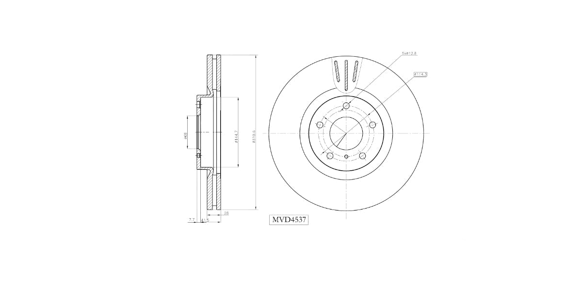 Brake Disc Vented Front Nissan Murano 3.5 V6,Murano 2 3.5 V6 2005-2016 (Single) at Modern Auto Parts!