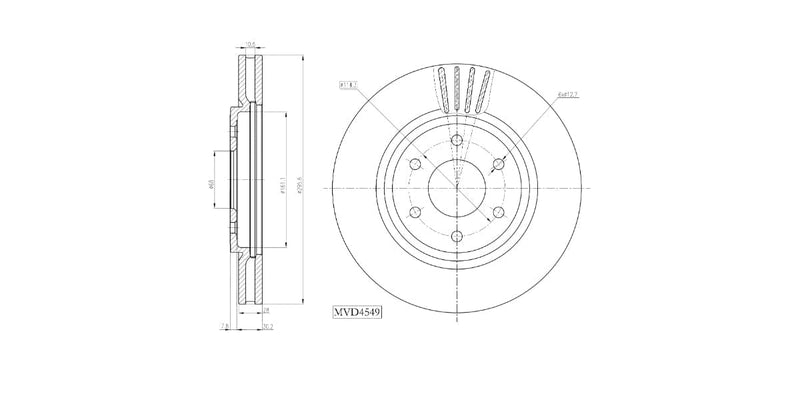 Brake Disc Vented Front Nissan Navara [D40],Nissan Pathfinder 2005-2017 Np300 2009> (Single) at Modern Auto Parts!