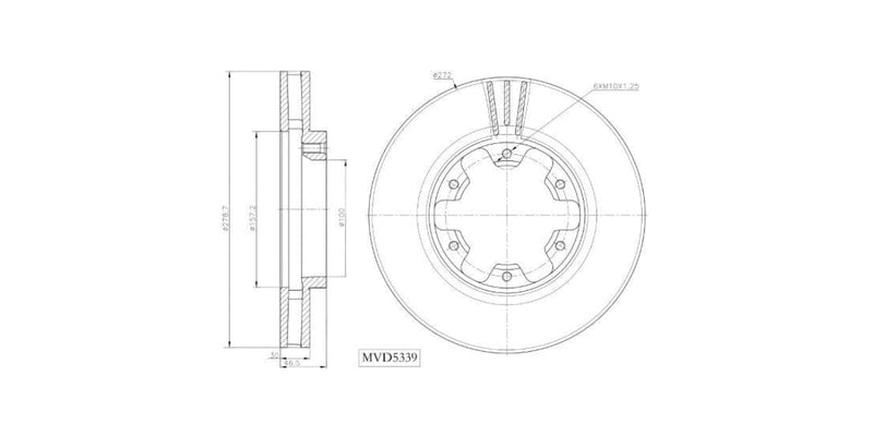 Brake Disc Vented Front Nissan Nv350,Impendulo,Panelvan 2013> (Single) at Modern Auto Parts!
