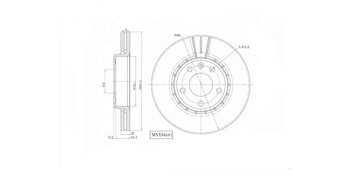 Brake Disc Vented Front Nissan Primastar,Vivaro 2006> Renault Trafic 2006> (Single) at Modern Auto Parts!