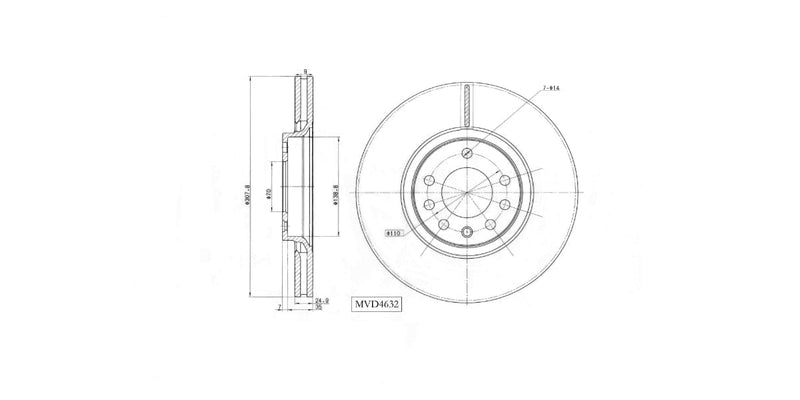 Brake Disc Vented Front Opel Adam 1.4S 14-> Opel Astra 2.0T,Gtc,Opc 2001> Meriva 12> Zafira 2006> (Single) at Modern Auto Parts!