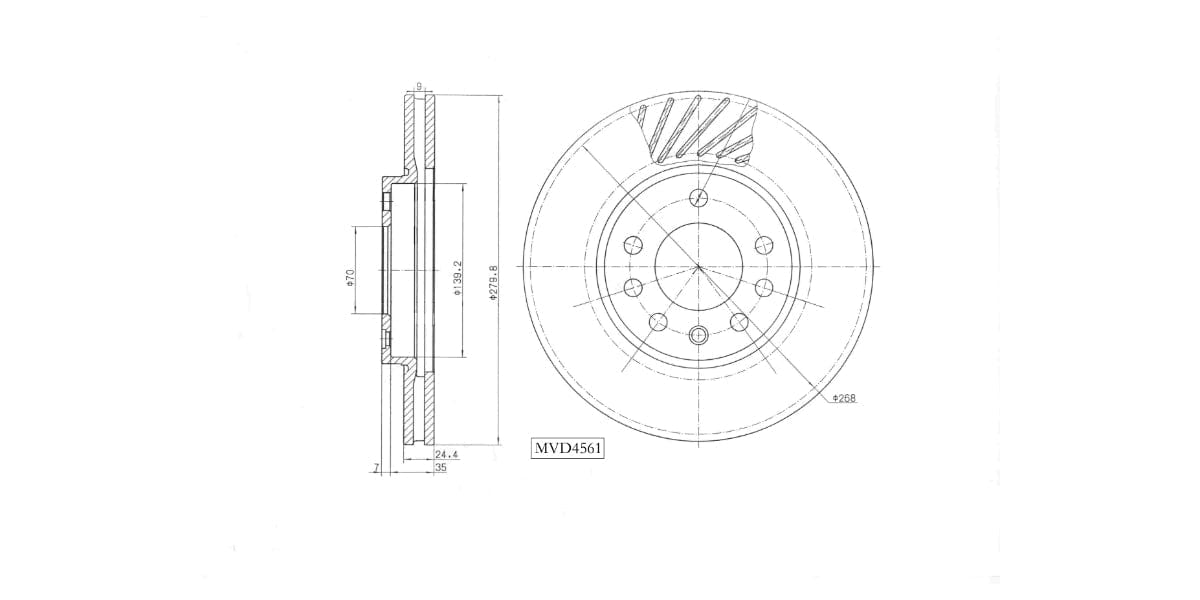 Brake Disc Vented Front Opel Astra,Corsa,Meriva,Zafira, Zafria 2001-2011 (Single) at Modern Auto Parts!