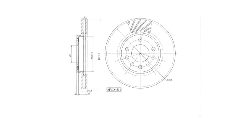 Brake Disc Vented Front Opel Astra,Corsa,Meriva,Zafira, Zafria 2001-2011 (Single) at Modern Auto Parts!