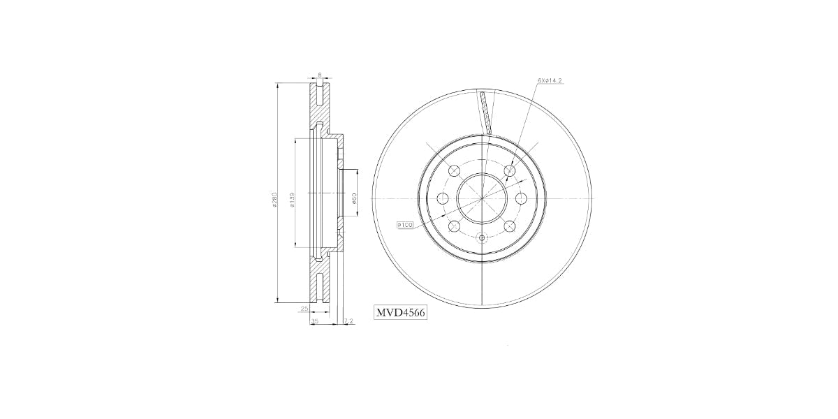 Brake Disc Vented Front Opel Astra,Meriva 2003-2010 (Single) at Modern Auto Parts!