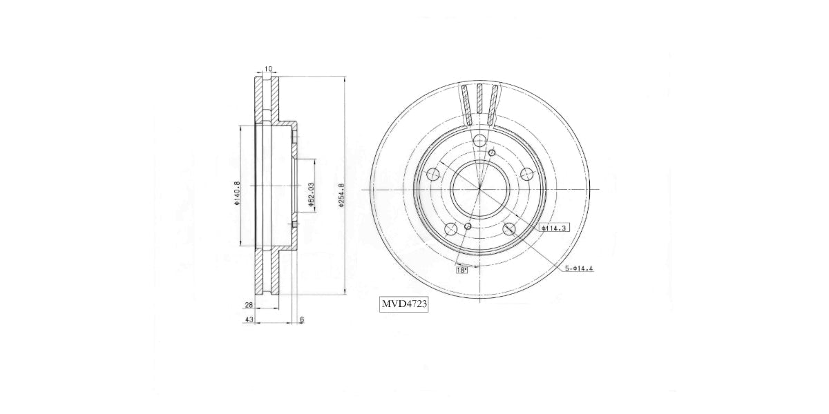 Brake Disc Vented Front Toyota Camry 1993-2000,Gaia 1998-2004 (Single) at Modern Auto Parts!