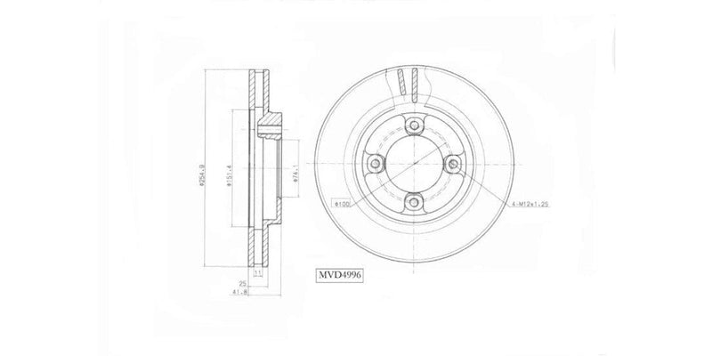 Brake Disc Vented Front Toyota Condor,Stallion,Venture 1995-2005 (Single) at Modern Auto Parts!