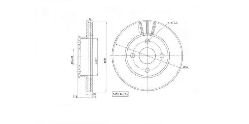 Brake Disc Vented Front Toyota Conquest/Corolla 160I 1993-1998 (Single) at Modern Auto Parts!