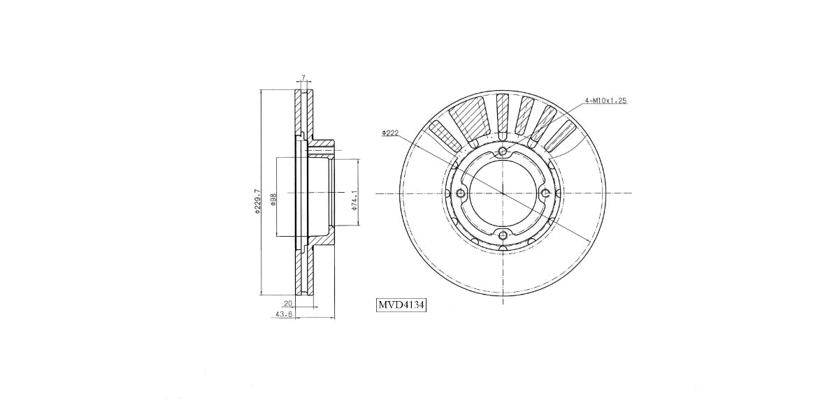 Brake Disc Vented Front Toyota Stallion 1800,2000 1991-2000 (Single) at Modern Auto Parts!