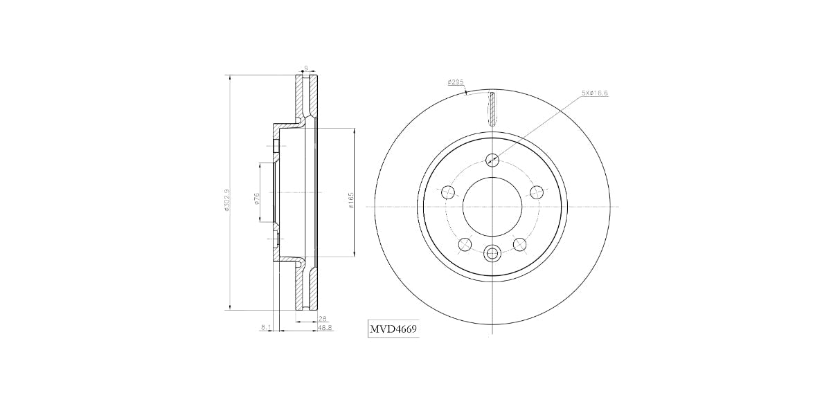 Brake Disc Vented Front Vw Amarok Various 2010> (Single) at Modern Auto Parts!