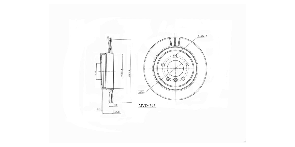 Brake Disc Vented Rear Bmw 318I,320D,320I,323I,325I,328I [E46] 1999-2005 (Single) at Modern Auto Parts!