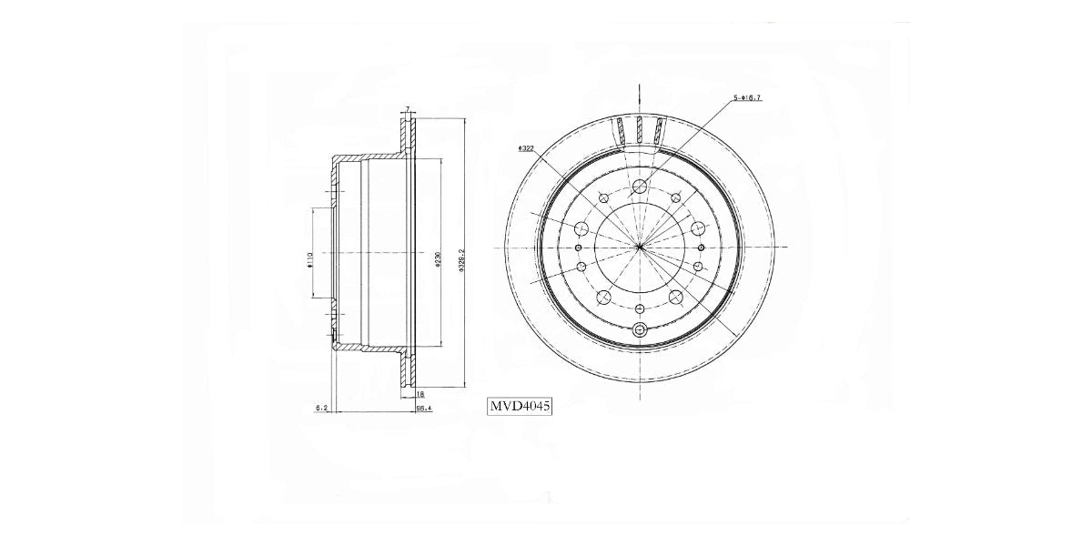 Brake Disc Vented Rear Toyota Landcruiser 100 1998-2008 (Single) at Modern Auto Parts!