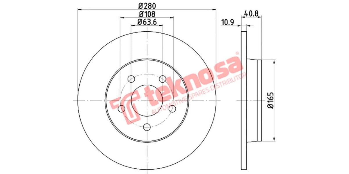 Brake Disc Volvo C30/C70/S40/V50 (Rs)