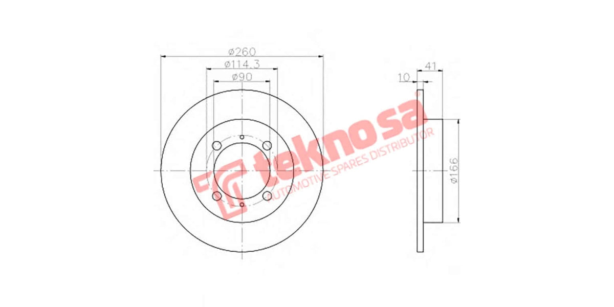 Brake Disc Volvo S40 2.0T/V40 Estate 2.0 95- (Rs)