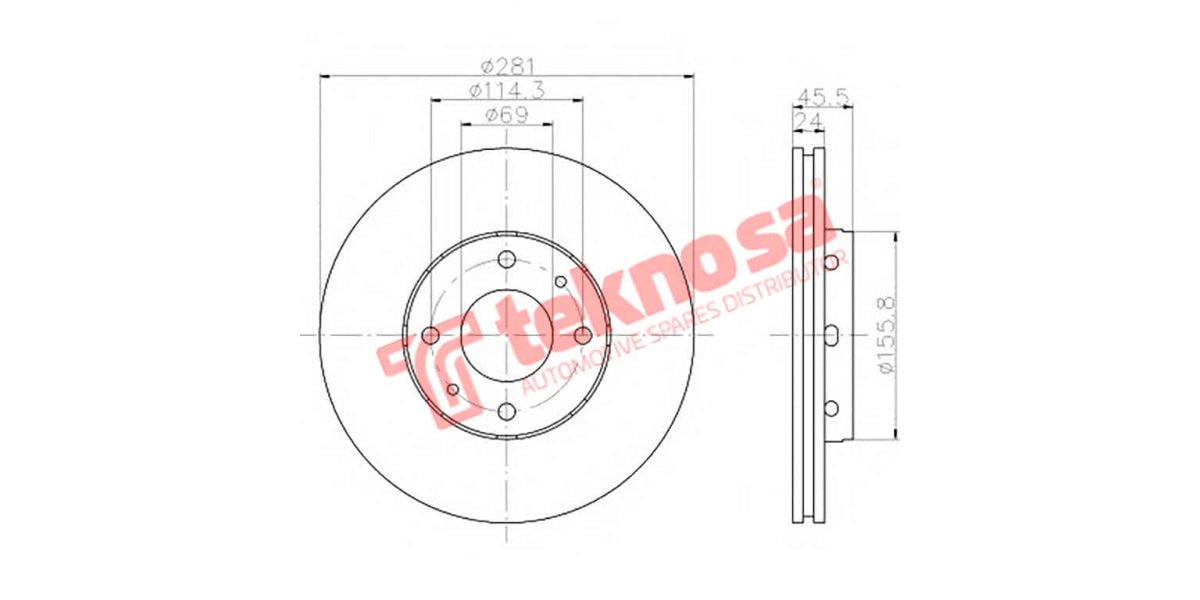 Brake Disc Volvo S40/V40 97- (Fv)