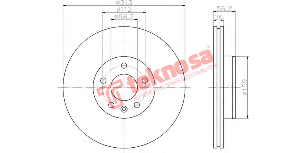 Brake Disc Vw Sharan 1.8T 03- (Fv)