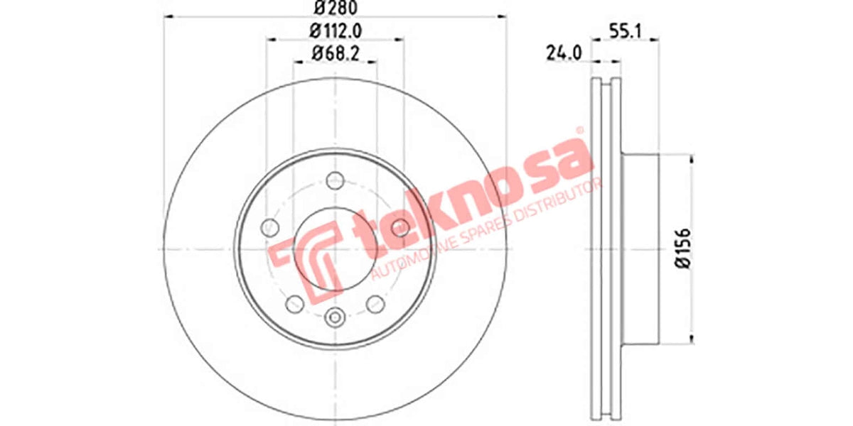 Brake Disc Vw Transporter 4 90-03 (Fv)