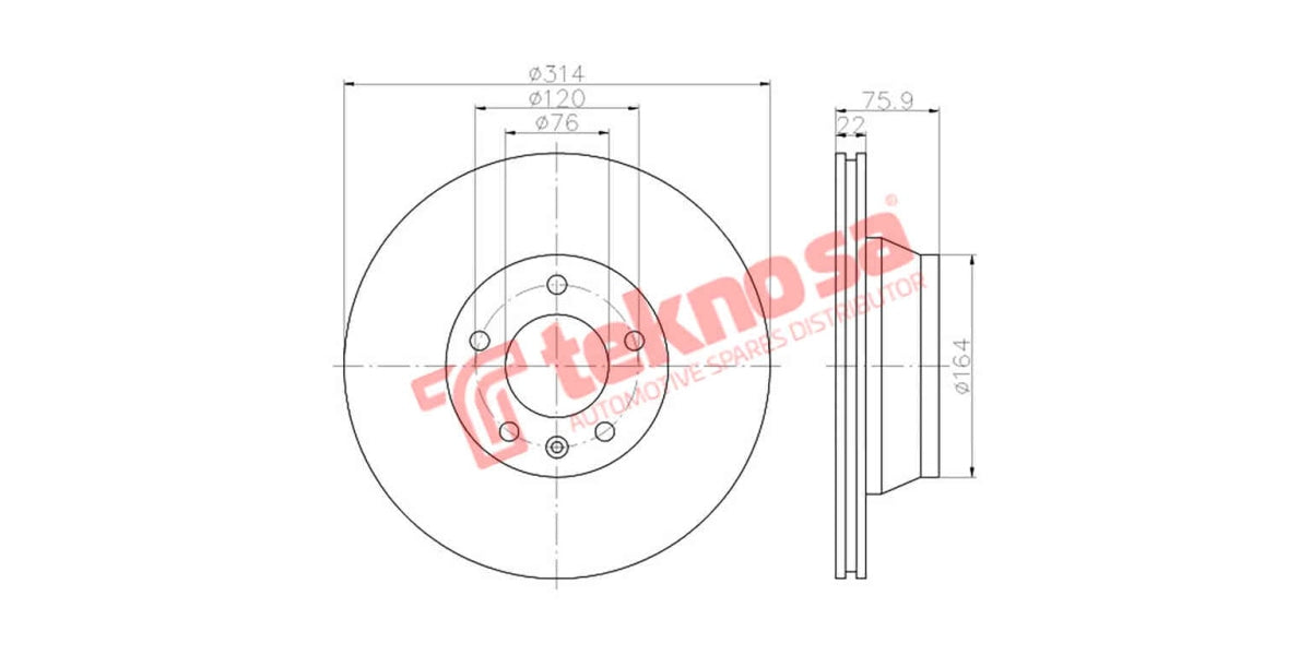 Brake Disc Vw Transporter T5/ Touareg (Rv)