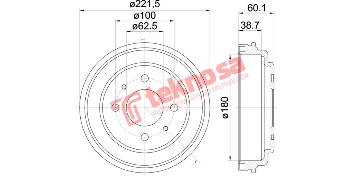 Brake Drum Atos : 1.1 (2003 On)(Mx)