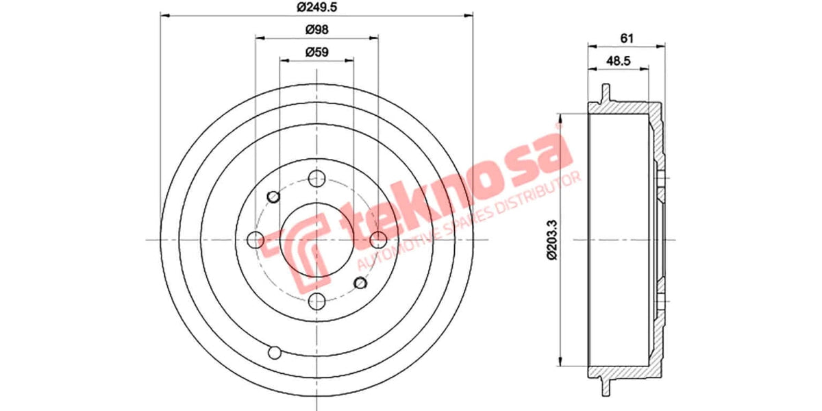 Brake Drum Fiat Bravo/Fiorino/Panda