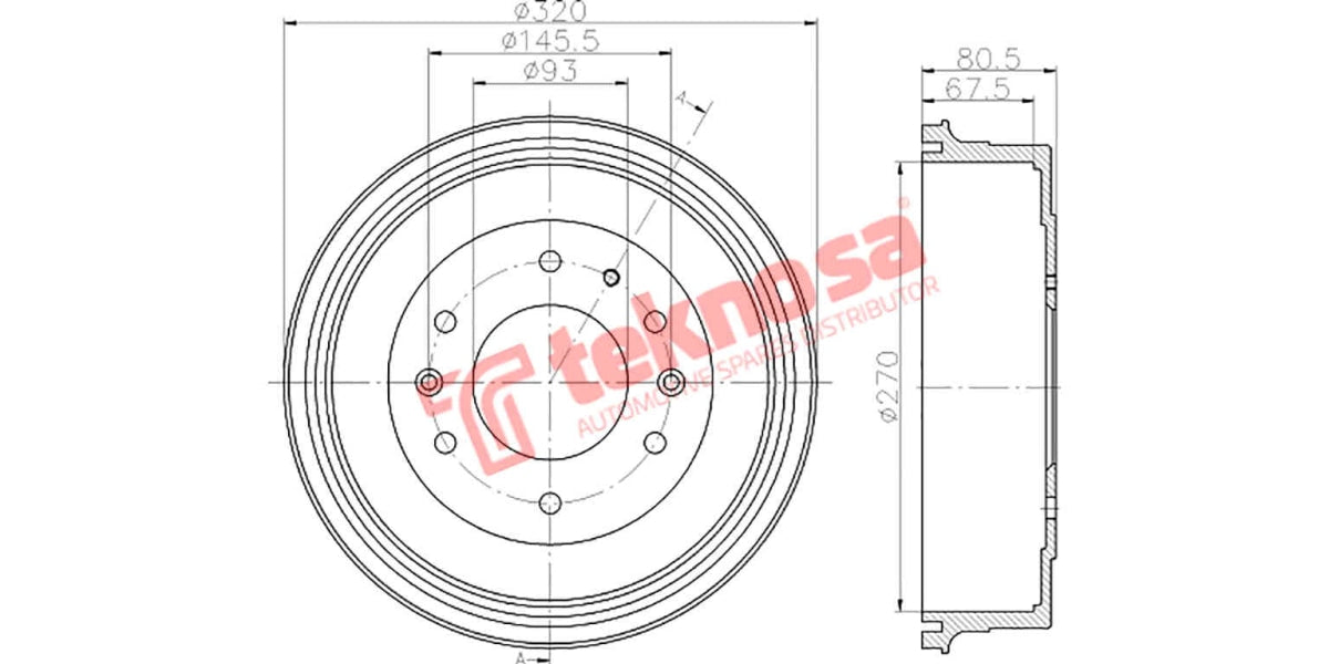 Brake Drum Ford Ranger 00-04