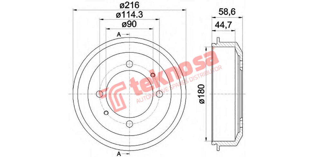 Brake Drum Hyundai Accent 94-