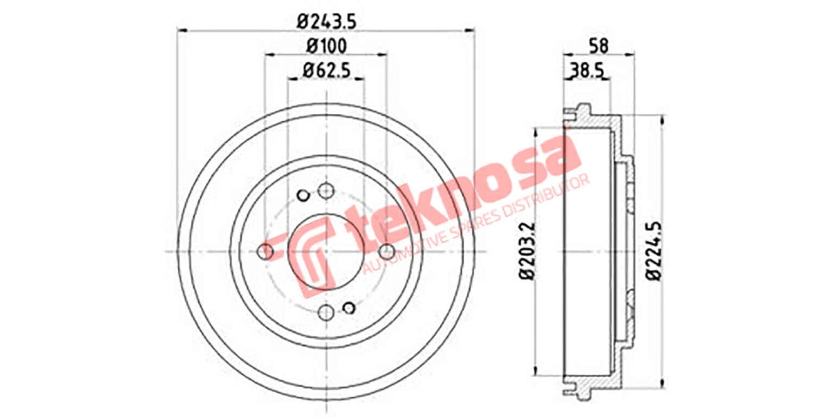 Brake Drum Hyundai Getz 1.4/1.5