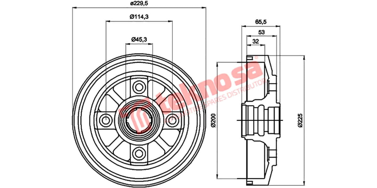 Brake Drum Mazda 323/ Etude 85-