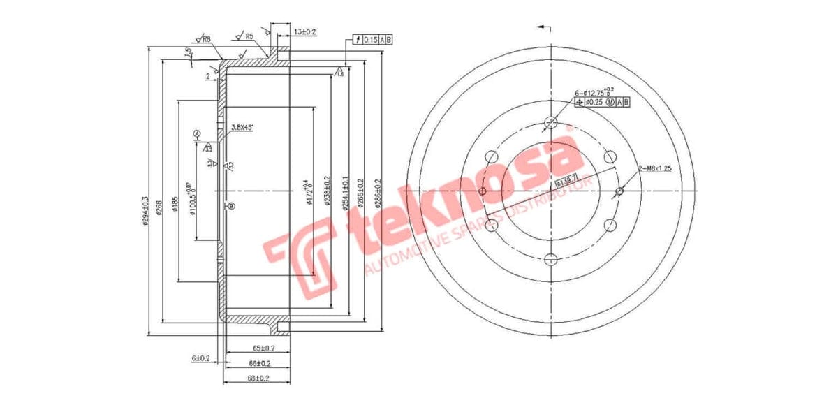 Brake Drum Nissan Hardbody 2.4/3.0L 98-