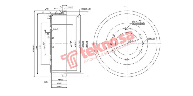 Brake Drum Nissan Hardbody 2.4/3.0L 98-