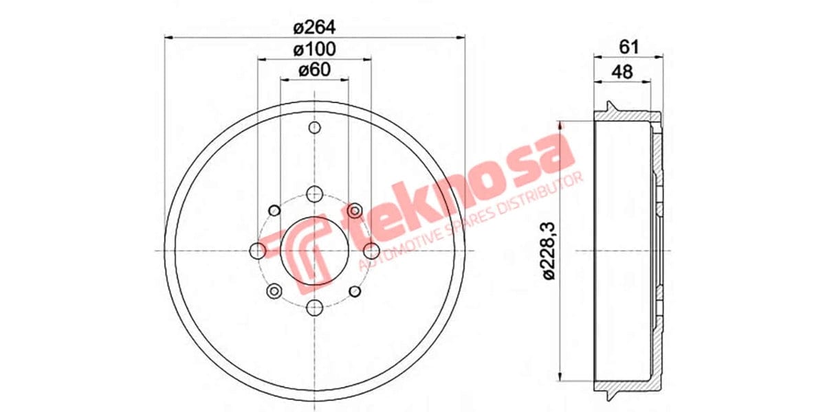 Brake Drum Opel Corsa D 1.4 06-/10-