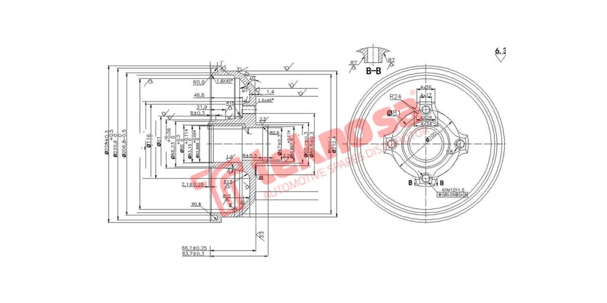 Brake Drum Opel Corsa (Gamma) 03-