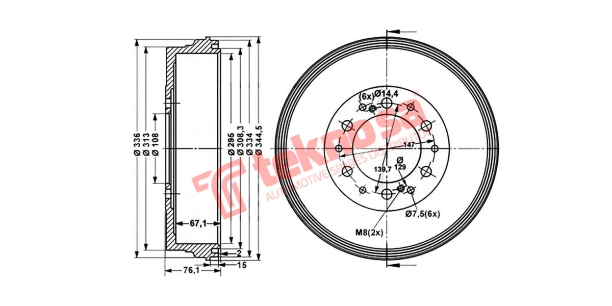 Brake Drum Toyota Fortuner /Hilux Raider 04-