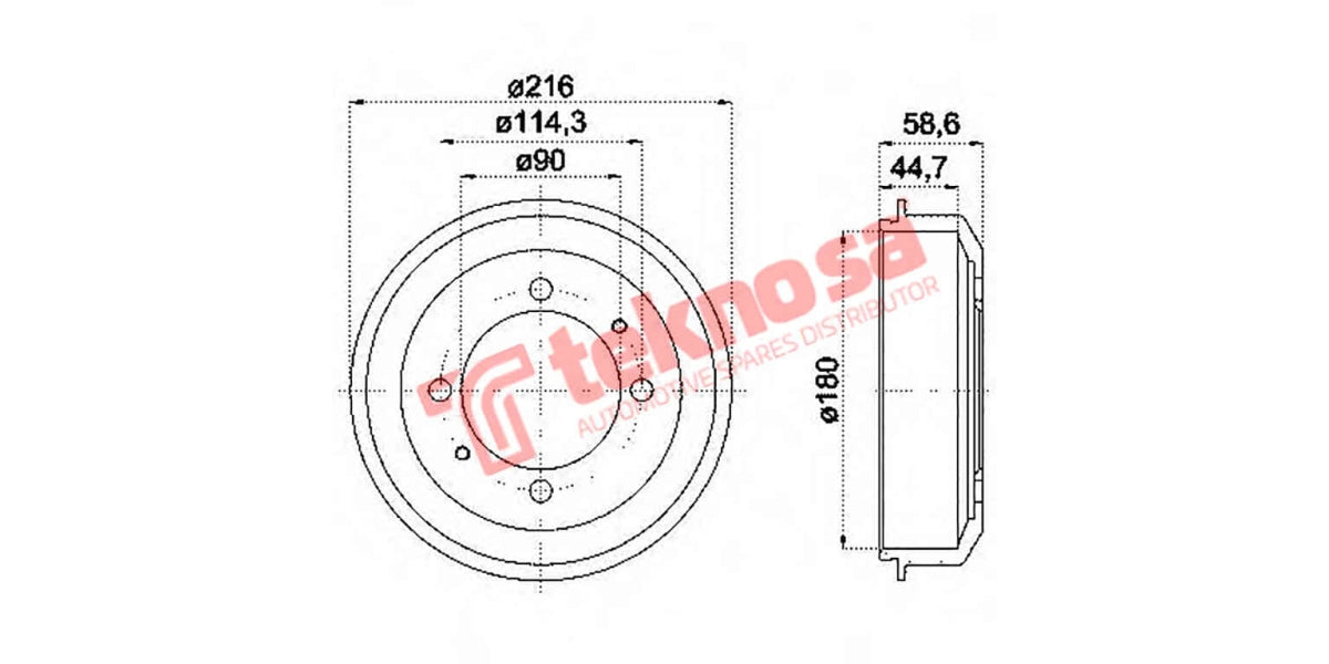 Brake Drum Toyota Hilux 4X4 89-