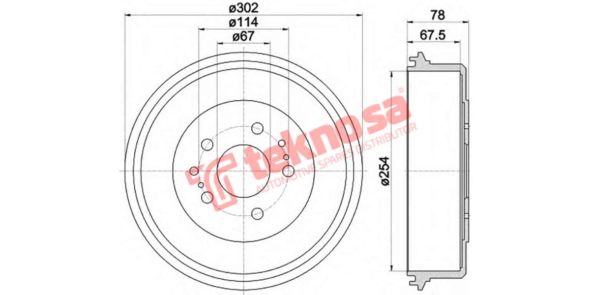 Brake Drum Toyota Hilux/Hiace/Landcruiser 84-