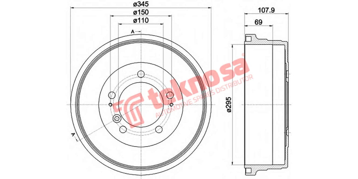 Brake Drum Toyota Landcruiser : 4.2Tdi (4X4)(2001 -