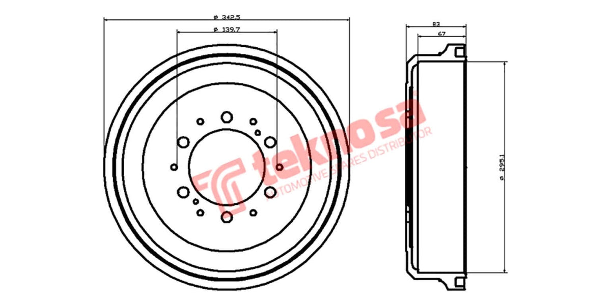 Brake Drum Toyota Landcruiser/Hilux/Prado/Dyna