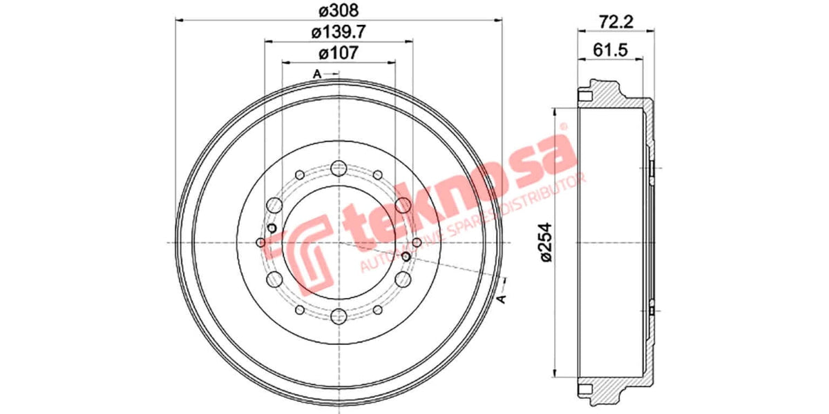 Brake Drum Toyota Quantum 04-