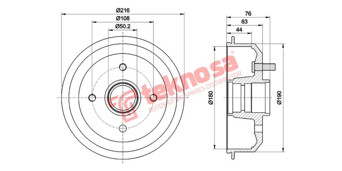 Brake Drumford Fiesta /Ka/Mazda Soho 95-