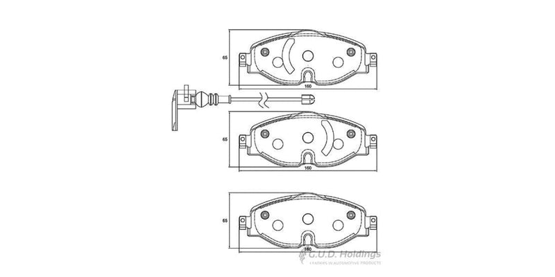 Brake Pads Front Audi A3 (12-)Q2 (16-) Tt (14-) A1 Sportback (19-) Vw Arteon (17-) Golf 7 (13-) Passat,T-Roc,Tiguan,Caddy (SAFELINE D4088S)