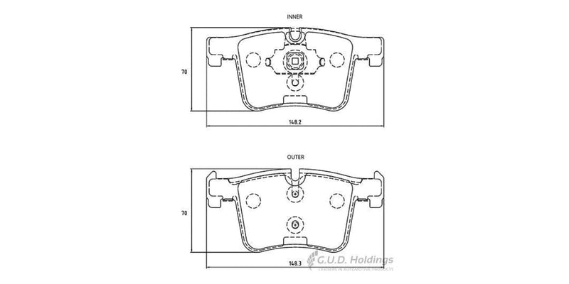 Brake Pads Front Bmw 1,2,3,4-Series [F20/F21/F22/F30/F32] (11-) X3 [F25] (10-) (SAFELINE D3962S)