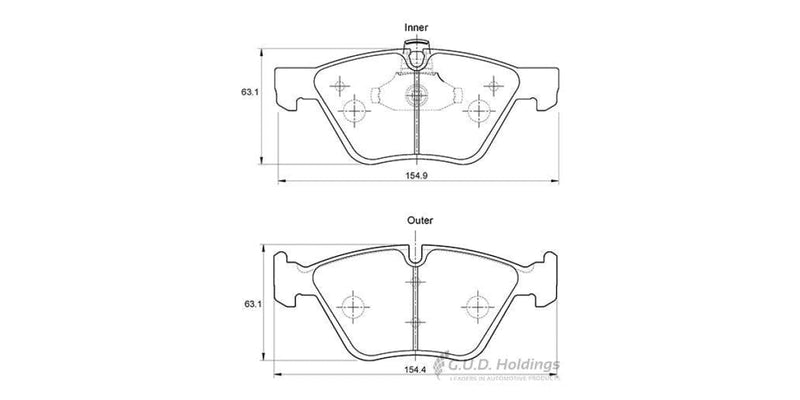 Brake Pads Front Bmw 120I/120D/125I/130I/320D/323I/X1/Z4 (SAFELINE D3555S)