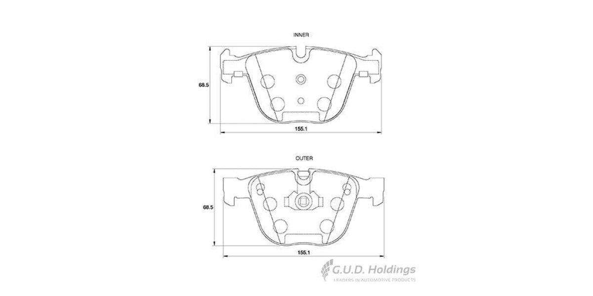 Brake Pads Front Bmw E90/E91 3-Series (05-13) 5-Series [E60] (03-11) X1 [E84] (10-16) (SAFELINE D3845S)