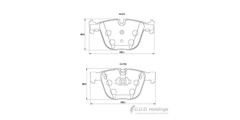 Brake Pads Front Bmw E90/E91 3-Series (05-13) 5-Series [E60] (03-11) X1 [E84] (10-16) (SAFELINE D3845S)