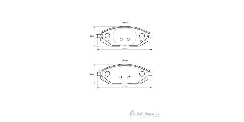 Brake Pads Front Chev Sonic (11-) Spark/Lite (10-) Proton Savvy (06-) (SAFELINE D3944S)
