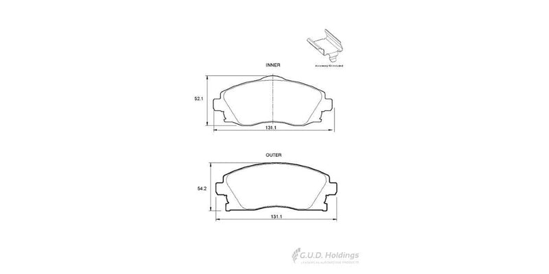 Brake Pads Front Chev/Opel Corsa,Utility (01-17) Meriva,Tigra (05-09) Opel Combo (06-) (SAFELINE D3445S)