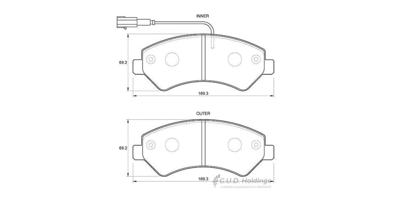 Brake Pads Front Citroen Relay (11-) Fiat Ducato (06-) Peugeot Boxer (09-) (SAFELINE D3705S)