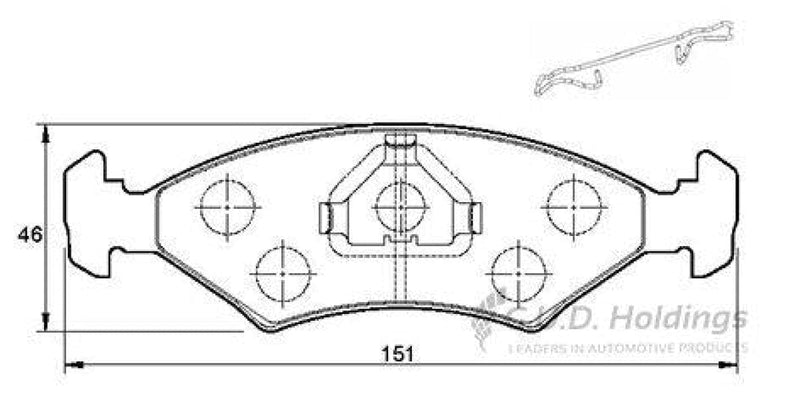 Brake Pads Front Daewoo Cielo,Lanos (96-04) Ford Fiesta[1] 98092 Opel Astra (SAFELINE D3069S)